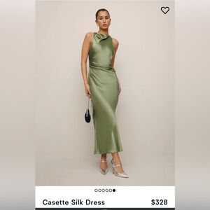 Reformation petite size 0 artichoke cassette silk dress